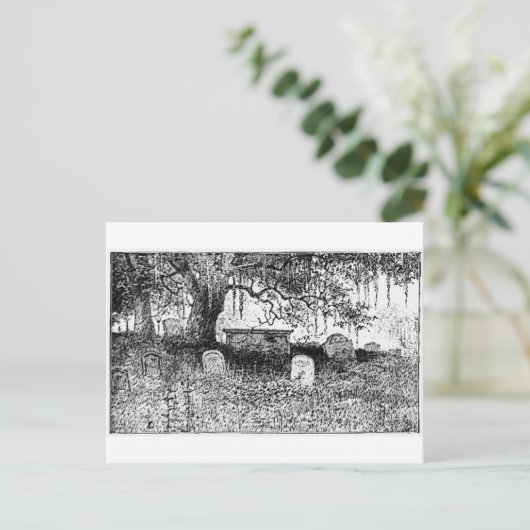 Halloween Graveyard Scene Briefkaart (Staand voorkant)