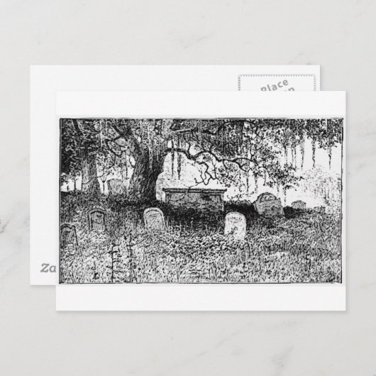 Halloween Graveyard Scene Briefkaart (Voorkant / Achterkant)