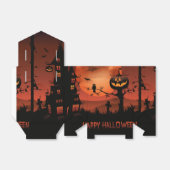 Halloween graveyard scènes pumpkin bats moon bedankdoosjes (Uitgevouwen)