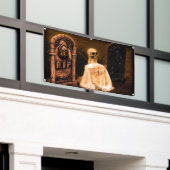 Halloween Graveyard Spandoek (Buitenkant Gebouw)