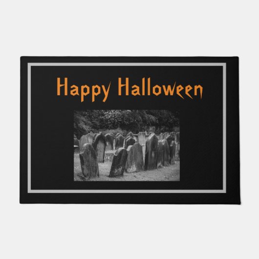 Halloween Graveyard Tombstenen  Deurmat (Voorkant)