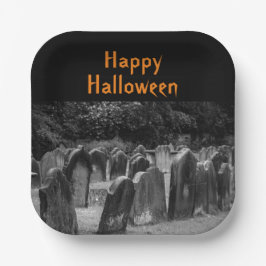 Halloween Graveyard Tombstenen Papieren Bordje