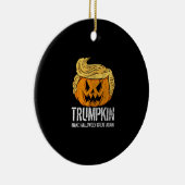 Halloween Great Again Donald Trumpkin Pumpkin Keramisch Ornament (Rechts)