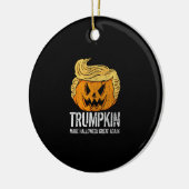 Halloween Great Again Donald Trumpkin Pumpkin Keramisch Ornament (Links)