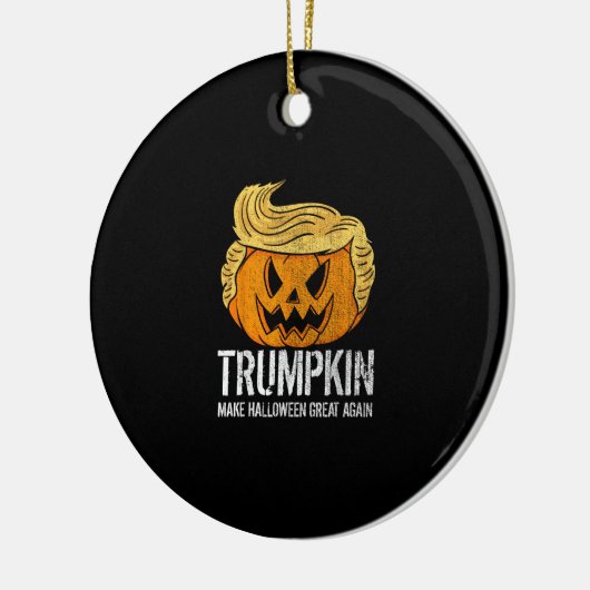 Halloween Great Again Donald Trumpkin Pumpkin Keramisch Ornament (Links)