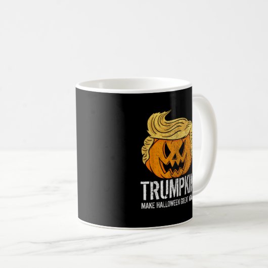 Halloween Great Again Donald Trumpkin Pumpkin Koffiemok (Voorkant rechts)