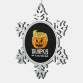 Halloween Great Again Donald Trumpkin Pumpkin Tin Sneeuwvlok Ornament (Rechts)