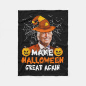 Halloween Great Again Grappige Trump Jack O Lanter Fleece Deken (Voorkant)
