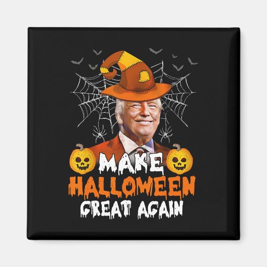 Halloween Great Again Grappige Trump Jack O Lanter Magneet (Voorkant)