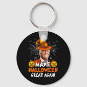 Halloween Great Again Grappige Trump Jack O Lanter Sleutelhanger (Voorkant)