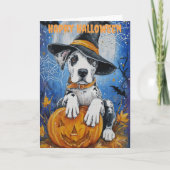 Halloween Great Dane Dog Feestdagen Kaart (Voorkant)