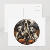 Halloween Great Dane Dogs Jack O Lantern Briefkaart (Voorkant / Achterkant)