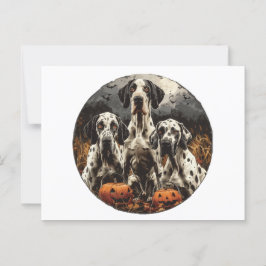 Halloween Great Dane Dogs Jack O Lantern Briefkaart