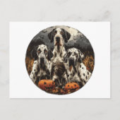 Halloween Great Dane Dogs Jack O Lantern Briefkaart (Voorkant)
