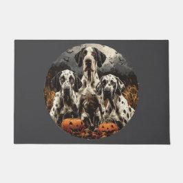 Halloween Great Dane Dogs Jack O Lantern Deurmat