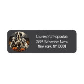 Halloween Great Dane Dogs Jack O Lantern Etiket (Voorkant)