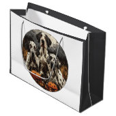 Halloween Great Dane Dogs Jack O Lantern Groot Cadeauzakje (Voorkant Gekanteld)