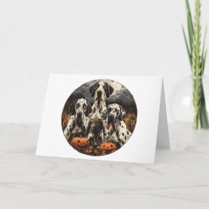 Halloween Great Dane Dogs Jack O Lantern Kaart