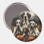Halloween Great Dane Dogs Jack O Lantern Magneet (Voorkant / Achterkant)