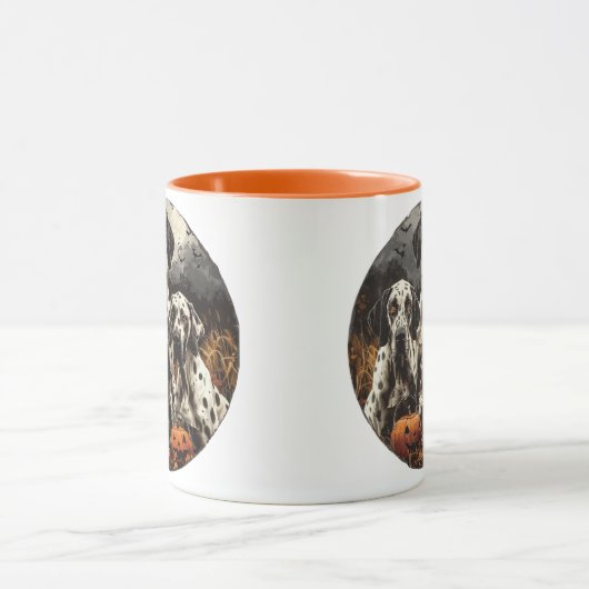 Halloween Great Dane Dogs Jack O Lantern Mok (Midden)