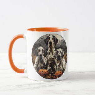 Halloween Great Dane Dogs Jack O Lantern Mok