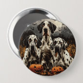 Halloween Great Dane Dogs Jack O Lantern Ronde Button 4,0 Cm (Voorkant /achterkant)