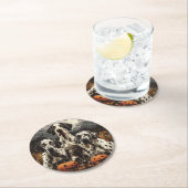 Halloween Great Dane Dogs Jack O Lantern Ronde Kartonnen Onderzetter (Insitu)