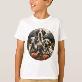 Halloween Great Dane Dogs Jack O Lantern T-shirt