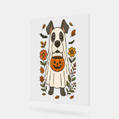 Halloween Great Dane Flowers Acryl Bord (Hoek)