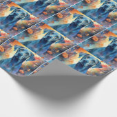 Halloween Great Dane met pompoenen eng Cadeaupapier (Hoek)