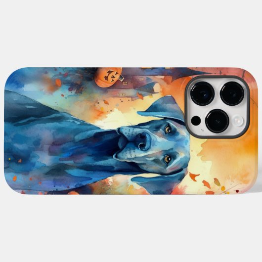 Halloween Great Dane met pompoenen eng Case-Mate iPhone Case (Achterkant (horizontaal))
