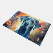 Halloween Great Dane met pompoenen eng Deurmat (Schuin)