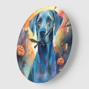 Halloween Great Dane met pompoenen eng Grote Klok