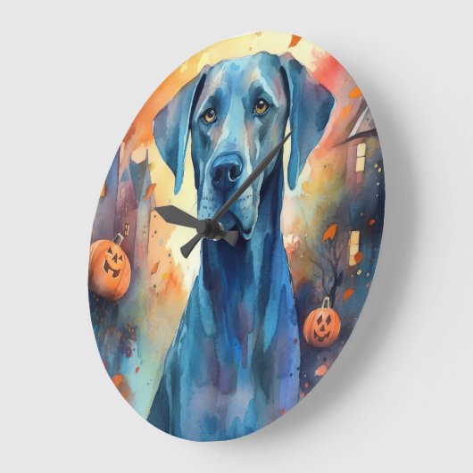 Halloween Great Dane met pompoenen eng Grote Klok (Hoek)