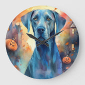Halloween Great Dane met pompoenen eng Grote Klok (Voorkant)