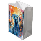 Halloween Great Dane met pompoenen eng Medium Cadeauzakje (Achterkant Gekanteld)