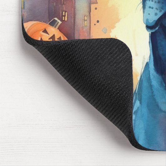 Halloween Great Dane met pompoenen eng Muismat (Hoek)