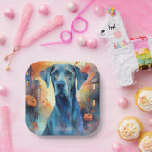 Halloween Great Dane met pompoenen eng Papieren Bordje (Feest)