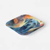 Halloween Great Dane met pompoenen eng Papieren Bordje (Gebogen)