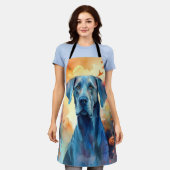 Halloween Great Dane met pompoenen eng Schort (Gedragen)