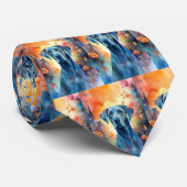 Halloween Great Dane met pompoenen eng Stropdas (Opgerold)