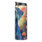 Halloween Great Dane met pompoenen eng Thermosbeker (Geroteerd rechts)