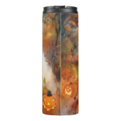 Halloween Great Pyrenees Met Pompoenen Eng Thermosbeker (Achterkant)