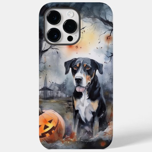 Halloween Greater Swiss Met Pompoenen Schattig Case-Mate iPhone Case (Achterkant)