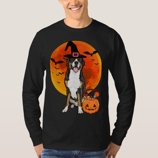 Halloween Greater Swiss Mountain Dog Jack O Lanter T-shirt (Voorkant)
