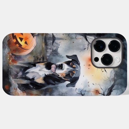 Halloween Greater Swiss with Pumpkins Scary Case-Mate iPhone Case (Achterkant (horizontaal))