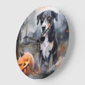 Halloween Greater Swiss with Pumpkins Scary Grote Klok (Hoek)