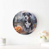 Halloween Greater Swiss with Pumpkins Scary Grote Klok (Huis)