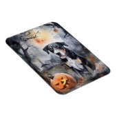 Halloween Greater Swiss with Pumpkins Scary Magneet (Rechterzijde)