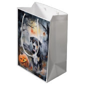 Halloween Greater Swiss with Pumpkins Scary Medium Cadeauzakje (Achterkant Gekanteld)